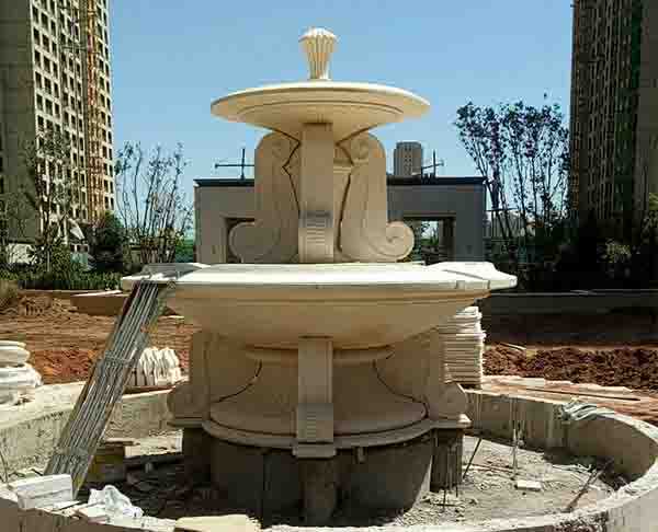 安徽亳州小區大理石景觀噴泉項目完工