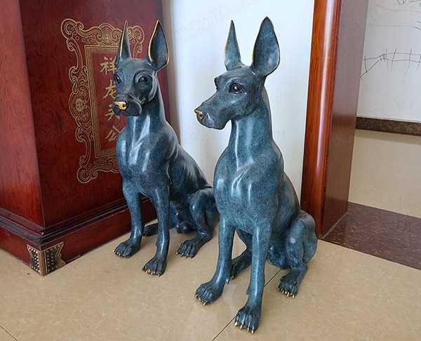 工廠現貨歐式室內銅狗雕塑擺件