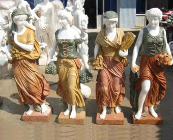 石雕拼花歐式女性人物雕塑
